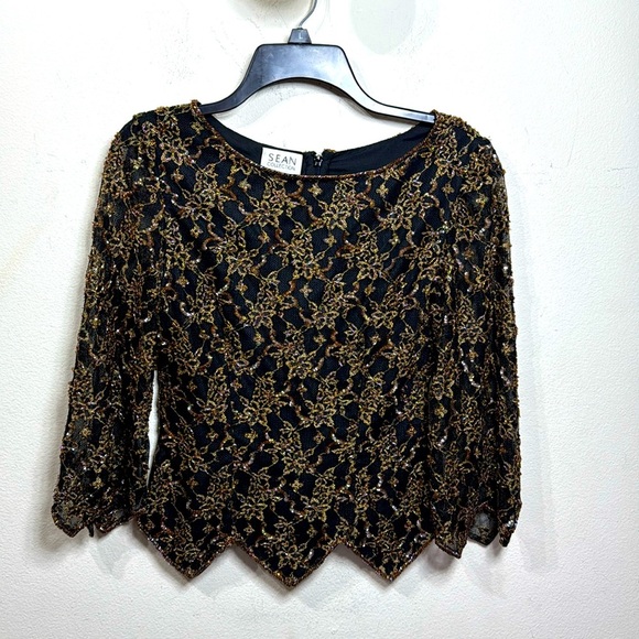 (R4) Sean Collection Y2K Vintage Beaded Top, Size SP - Picture 1 of 16